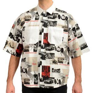 Scuderia Ferrari Fluid Logo Print Short Sleeve Shirt US 2XS IT 44